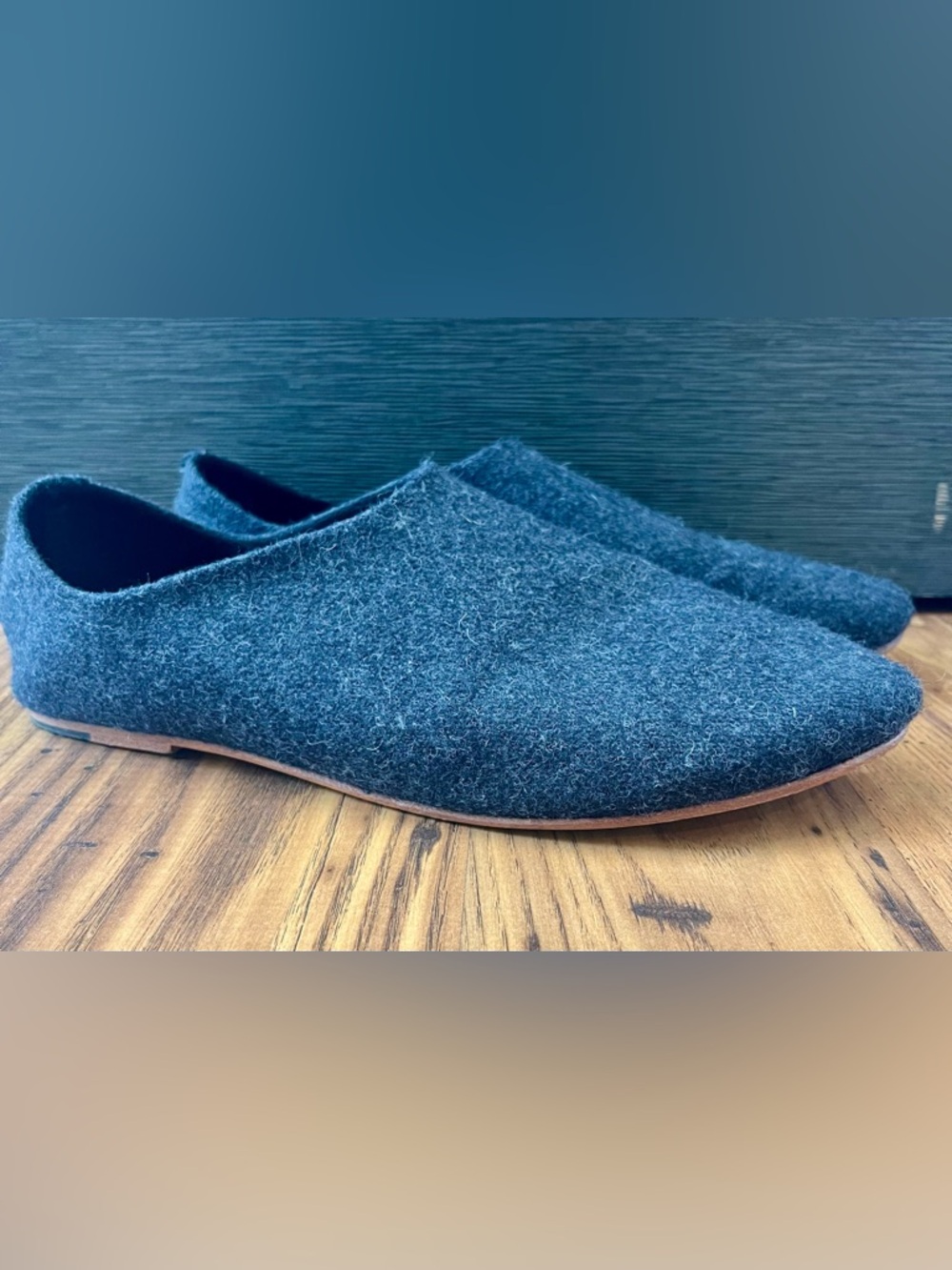 TKEES Charcoal Felt Slip-On Flats